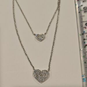 Jennifer Miller Silver Heart Layered Necklace